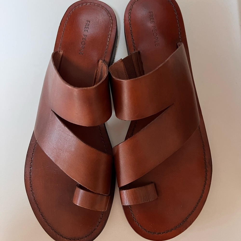 Free People Tan Leather Women’s Sandals